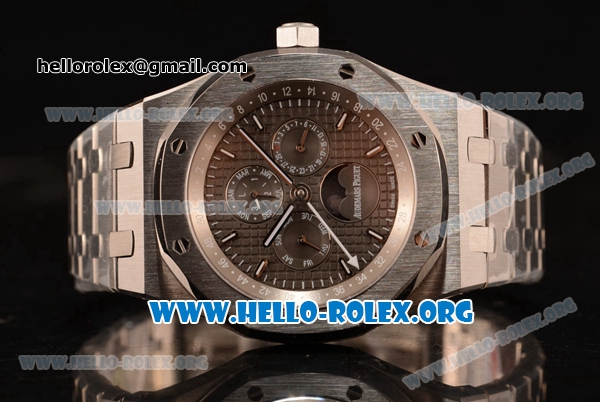 Audemars Piguet Royal Oak Perpetual Calendar Asia Automatic Steel Case with Grey Dial and Steel Bracelet - Click Image to Close